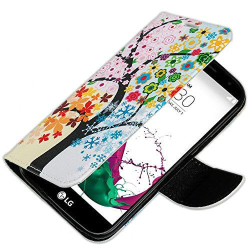 LG K10 Case / LG Premier LTE Wallet Case - 4 season tree - www.coverlabusa.com