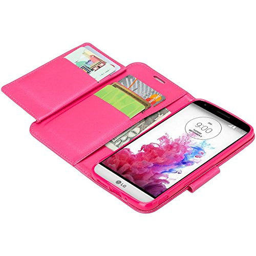lg g5 double fold wallet case - hot pink - www.coverlabusa.com