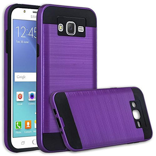 Galaxy J7 Case, Samsung Galaxy J7 [Shock Absorption / Impact Resistant] Hybrid Dual Layer Armor Defender Protective Case Cover for Galaxy J7 (Boost Mobile,Virgin,MetroPcs,T-Mobile), Purple, www.coverlabusa.com