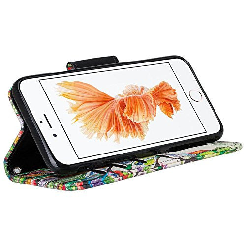 iphone 8 plus case, iphone 8 plus wallet case - vibrant tree - www.coverlabusa.com