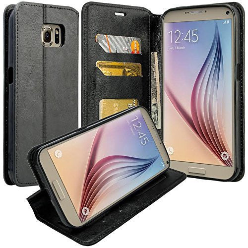 LG Optimus Zone 3 Cases | LG K4 Cases | LG Spree Cases | LG Rebel leather wallet case - black - www.coverlabusa.com 