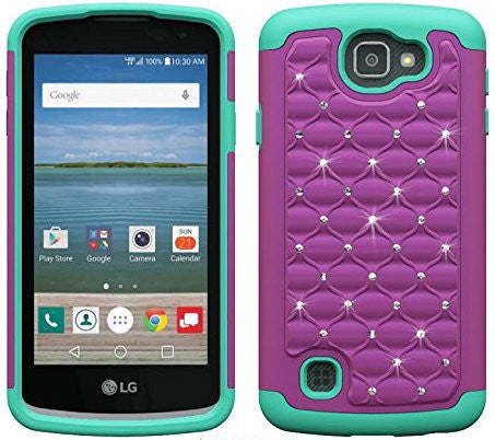 LG Optimus Zone 3 Cases | LG K4 Cases | LG Spree Cases | LG Rebel Cases - purple teal - www.coverlabusa.com
