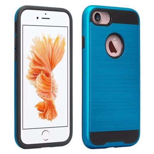 apple iphone 7 plus hybrid case - brush blue - www.coverlabusa.com
