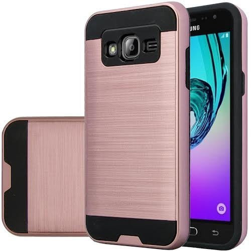 Galaxy J7 Case, Samsung Galaxy J7 [Shock Absorption / Impact Resistant] Hybrid Dual Layer Armor Defender Protective Case Cover for Galaxy J7 (Boost Mobile,Virgin,MetroPcs,T-Mobile), Rose Gold, www.coverlabusa.com