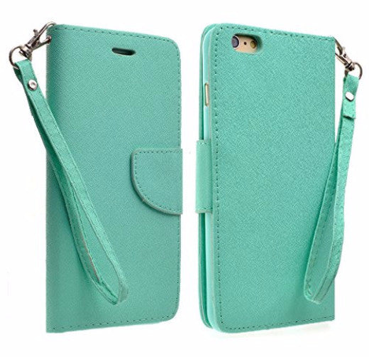 iphone 6 plus case, iphone 6s plus case wallet case teal - coverlabusa.com
