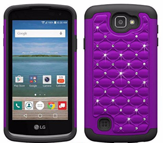 LG Optimus Zone 3 Cases | LG K4 Cases | LG Spree Cases | LG Rebel Cases - purple black - www.coverlabusa.com