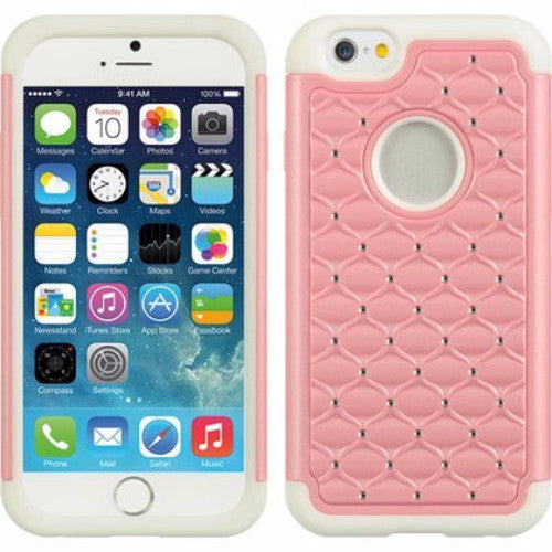 iphone 6s plus case, iphone 6 plus case - diamond rhinestone hybrid - pink - www.coverlabusa.com