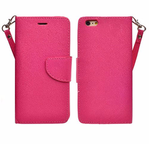 iphone 6 plus case, iphone 6s plus case wallet case hot pink - coverlabusa.com