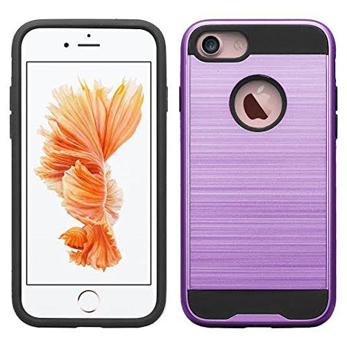 apple iphone 7 plus hybrid case - brush purple - www.coverlabusa.com