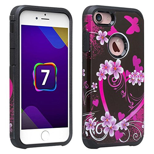 Apple iPhone 7 Case flower hearts - www.coverlabusa.com