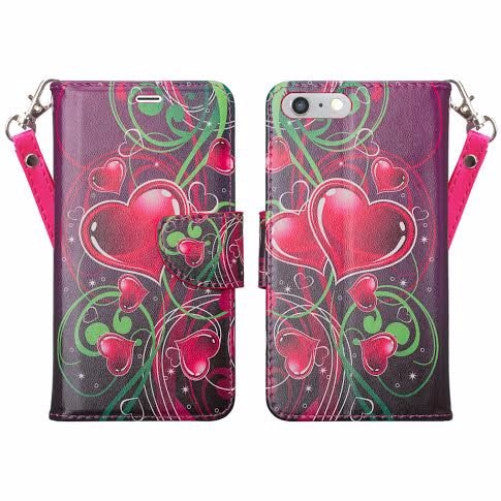 Apple iPhone 8 wallet case - heart strings - www.coverlabusa.com