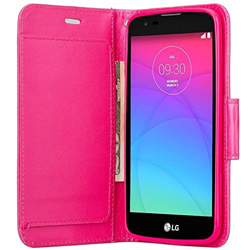 LG K8 wallet case - www.coverlabusa.com - hot pink