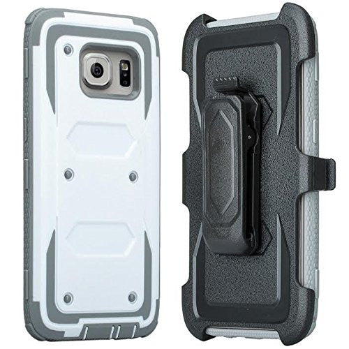 samsung S7 case, S7 heavy duty hybrid holster case - white - www.coverlabusa.com