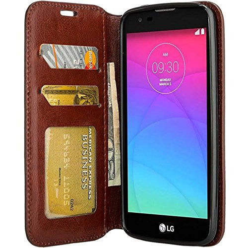 lg k10 wallet case, lg premier lte case - brown - www.coverlabusa.com