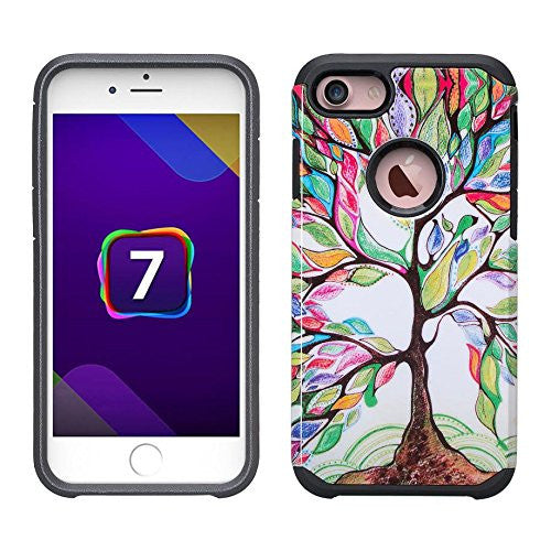 iphone 7 case, iphone 7 hybrid case - colorful tree - www.coverlabusa.com