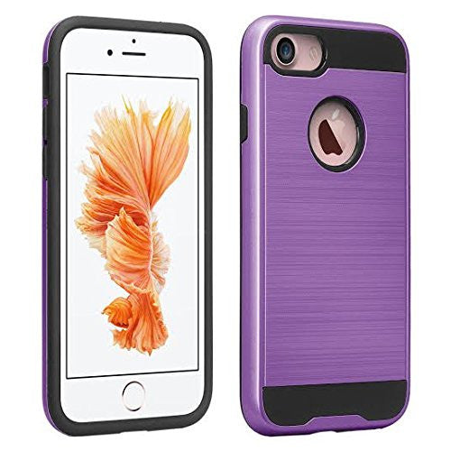 apple iphone 8 plus hybrid case - brush purple - www.coverlabusa.com