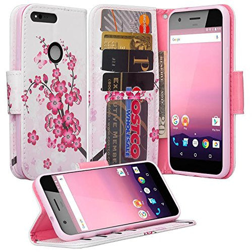 google pixel xl cover, pixel xl wallet case - cherry blossom - www.coverlabusa.com