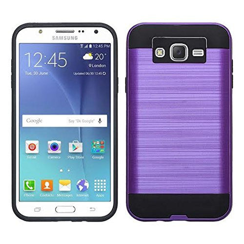 galaxy on5 hybrid case - brush purple - www.coverlabusa.com