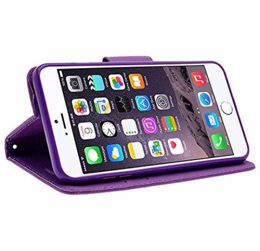 iphone 6 plus case, iphone 6s plus case wallet case purple - coverlabusa.com