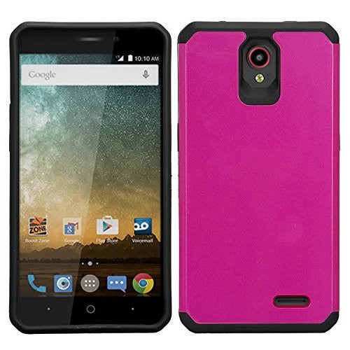 ZTE Prestige, Sonata 3, Avid Trio, Avid Plus, Chapel Hybrid Dual Layer Case - Hot Pink