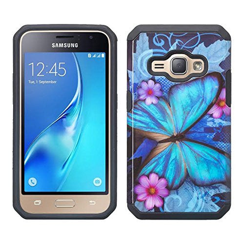 Samsung Galaxy J3/J3V Case | Galaxy Express Prime Case | Galaxy Sky Case | Amp Prime Case | Galaxy Sol - blue butterfly - www.coverlabusa.com