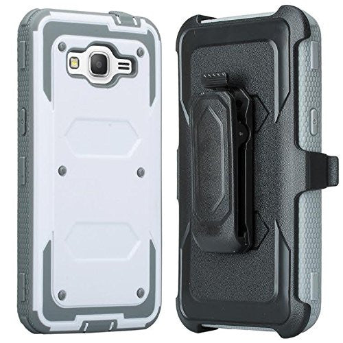 Samsung Galaxy Core Prime Prime Case holster screen protector, white www.coverlabusa.com