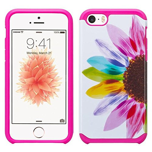 apple iphone SE 5S 5 hybrid case - sunflower - www.coverlabusa.com