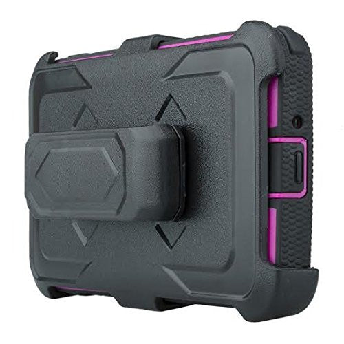 Samsung Galaxy J7 Case, [Shock Proof Series] Heavy Duty Belt Clip Holster For Galaxy J7, Full Body Coverage with Built In Screen Protector / Rugged Double Layer Protection, Purple, www.coverlabusa.com