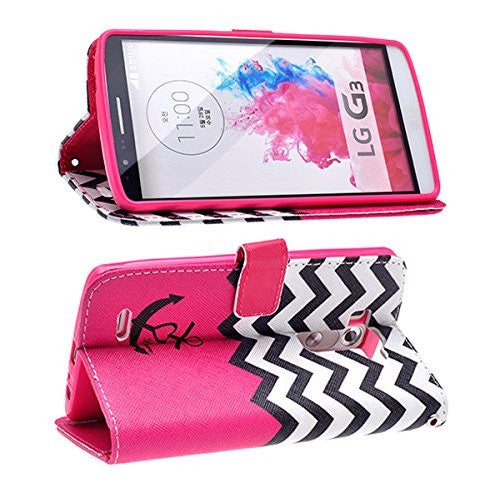 samsung galaxy note Edge wallet case - hot pink anchor - www.coverlabusa.com