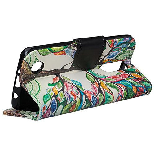 lg aristo leather wallet case - colorful tree - www.coverlabusa.com