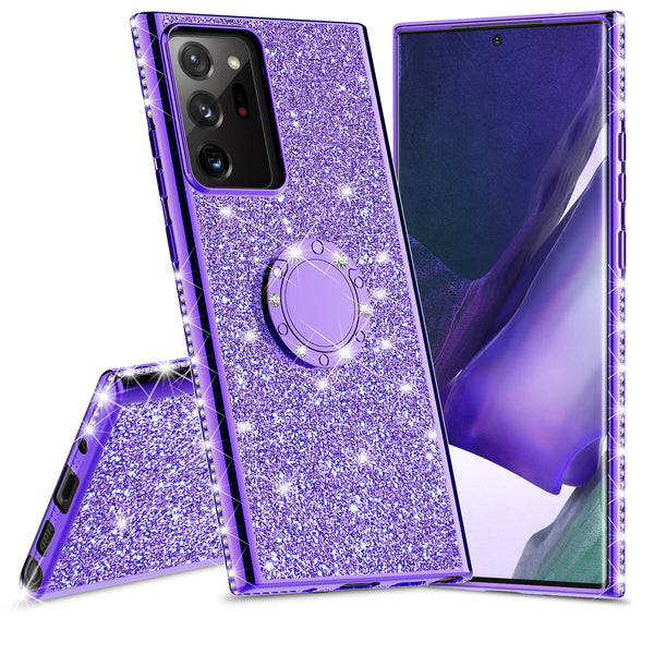 samsung galaxy a71 5g glitter bling fashion case - purple - www.coverlabusa.com