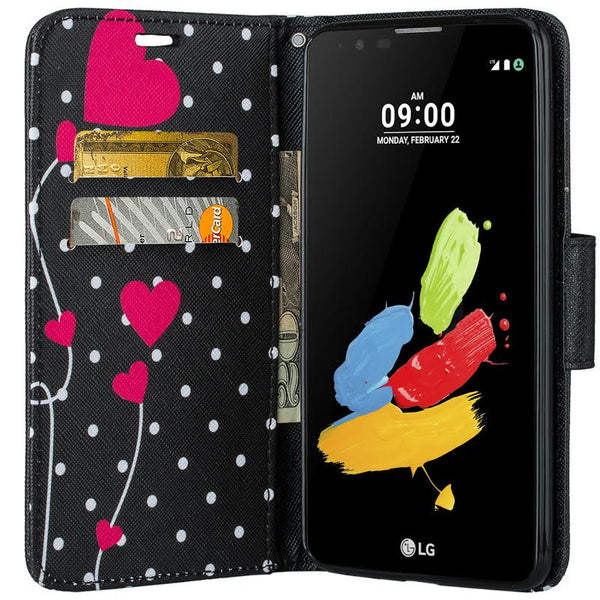 LG Stylo 2 Case, Stylo 2 V, Stylo 2 Plus Wallet Case - polka dots - www.coverlabusa.com