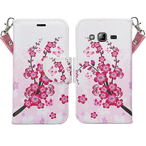 Galaxy J7 2016 Case, J710 wallet case - cherry blossom - WWW.COVERLABUSA.COM