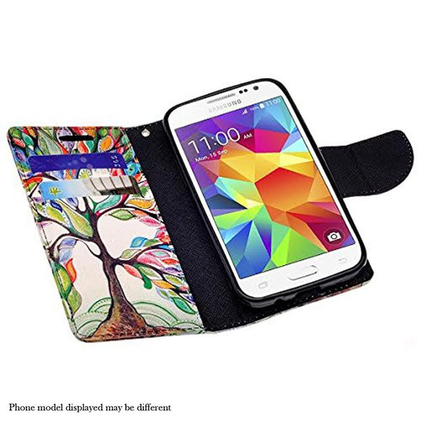 samsung galaxy on5 PU leather wallet case - vibrant tree - www.coverlabusa.com