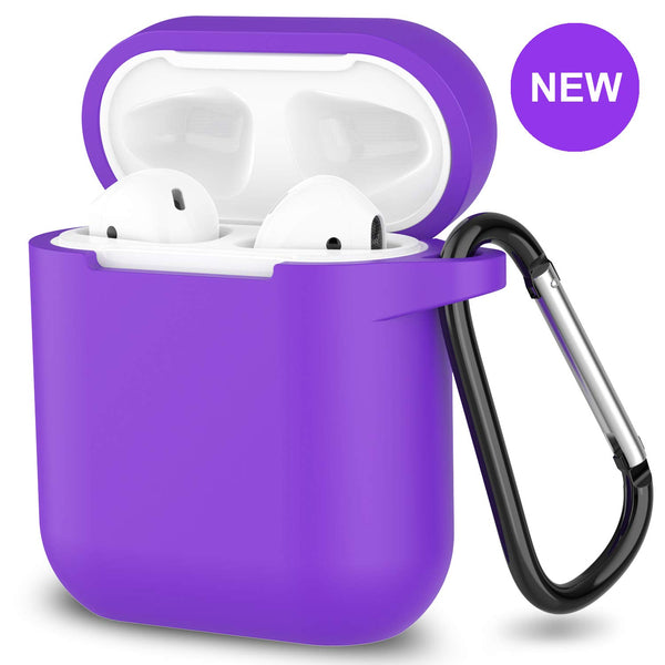 apple airpods charging case silicone cover - www.coverlabusa.com - purple