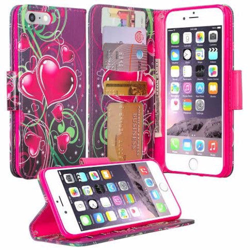 iphone 8 plus case, iphone 8 plus wallet case - heart strings - www.coverlabusa.com