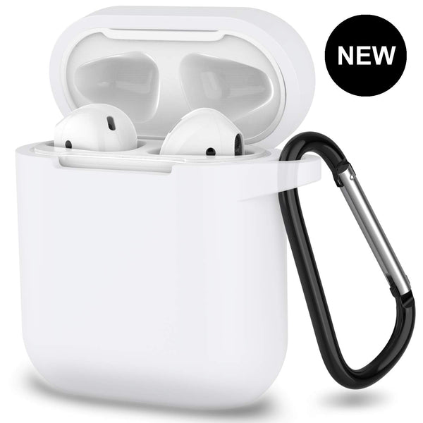 apple airpods charging case silicone cover - www.coverlabusa.com - white