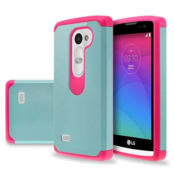 LG Leon LTE Case | Lg Tribute 2 Case | LG Power | LG Sunset | LG Destiny | LG Risio Hybrid Case Cover - Teal - www.coverlabusa.com 