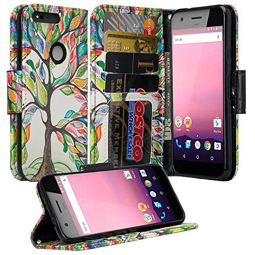 google pxiel cover, pixel wallet case - colorful tree - www.coverlabusa.com