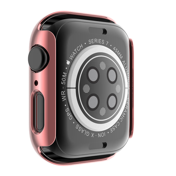 Apple Watch iWatch Series 7 Case With Tempered Glass Shockproof Full Cover - 45mm - Pink - www.coverlabusa.com