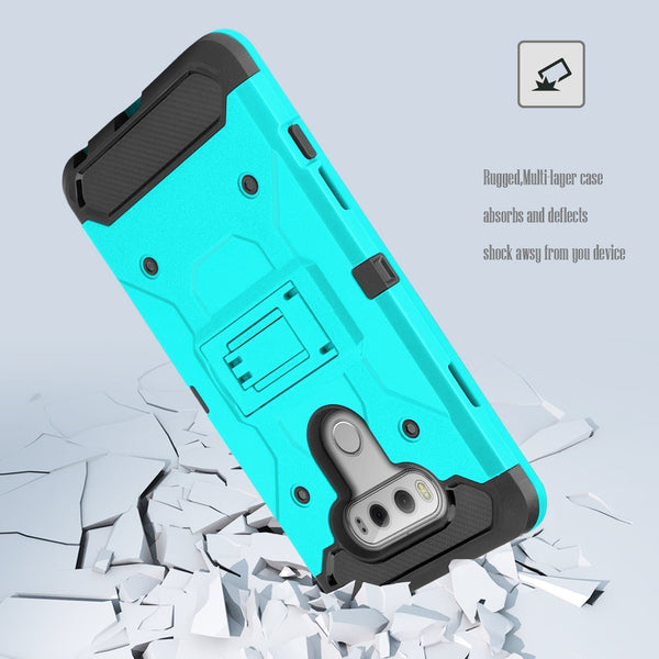 LG V20 Case, Hybrid Holster Triple Layer Protector Case [Kickstand] Belt Clip for LG V20 - Teal, www.coverlabusa.com