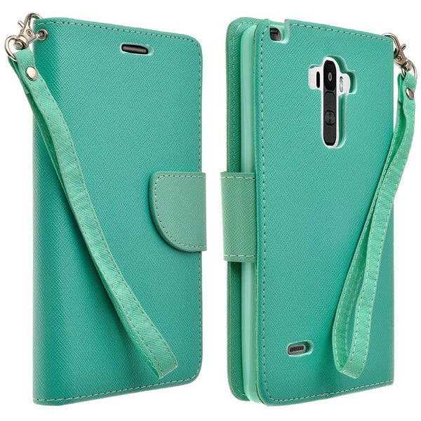 LG G Stylo Case, LG G Vista 2 Case Leather Wallet Case - Teal - www.coverlabusa.com