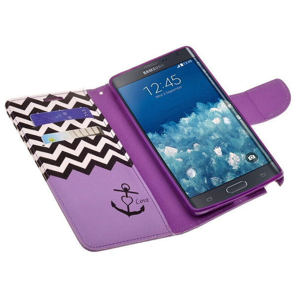 samsung galaxy note edge case - wallet - purple anchor - www.coverlabusa.com