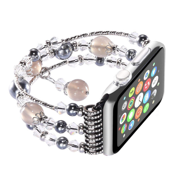 Apple Watch Band,Pearl Elastic Stretch 38mm - Grey - www.coverlabusa.com