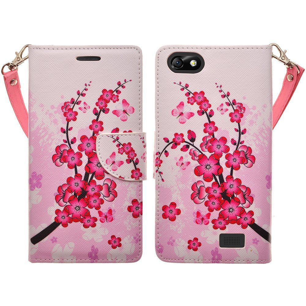 iphone 6 plus case, iphone 6s plus case wallet case cherry blossom - coverlabusa.com