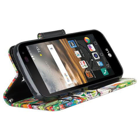 LG Optimus Zone 3 Cases | LG K4 Cases | LG Spree Cases | LG Rebel leather wallet case - vibrant tree - www.coverlabusa.com 
