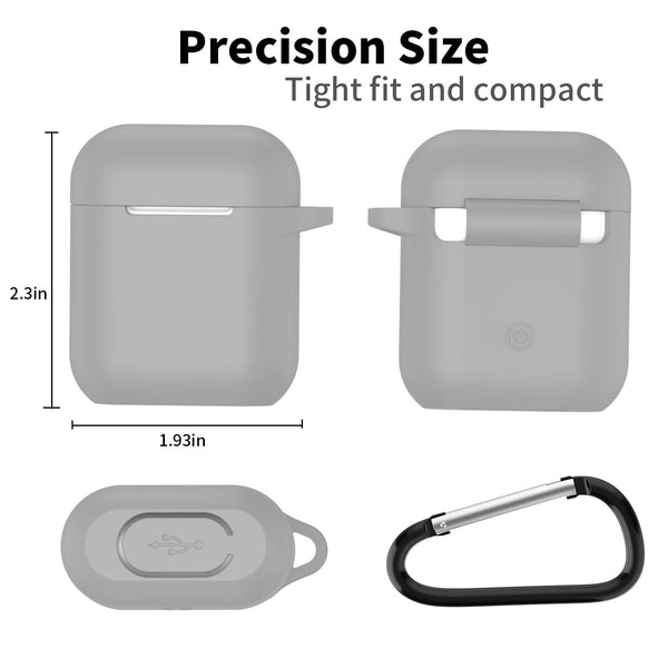 apple airpods charging case silicone cover - www.coverlabusa.com - gray