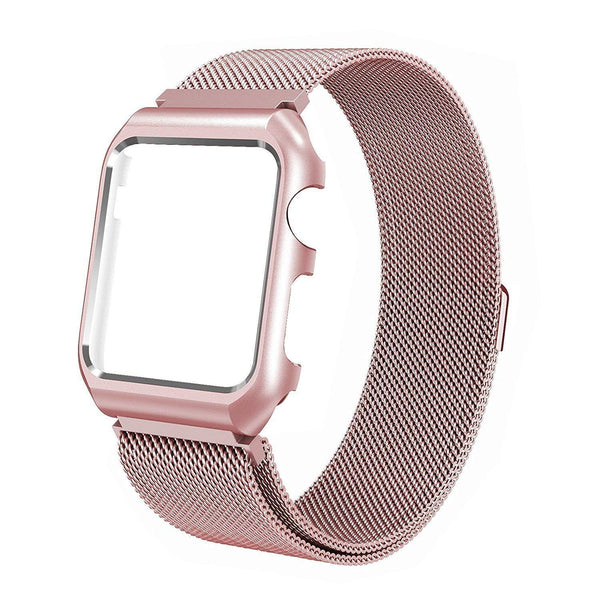 Apple iWatch Band Stainless Steel Mesh Milanese Loop - 38mm - Rose Gold - www.coverlabusa.com