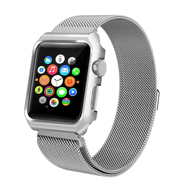 Apple iWatch Band Stainless Steel Mesh Milanese Loop - 42mm - Silver - www.coverlabusa.com