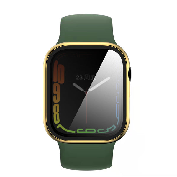 Apple Watch iWatch Series 7 Case With Tempered Glass Shockproof Full Cover - 41mm - Gold - www.coverlabusa.com